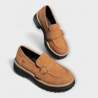 Stylowe casual loafersy z okrągłym noskiem