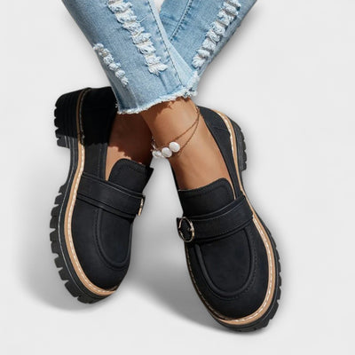 Stylowe casual loafersy z okrągłym noskiem