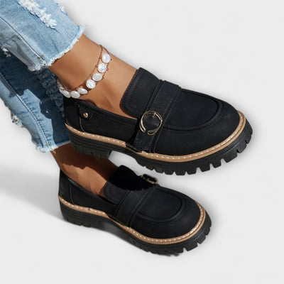 Stylowe casual loafersy z okrągłym noskiem