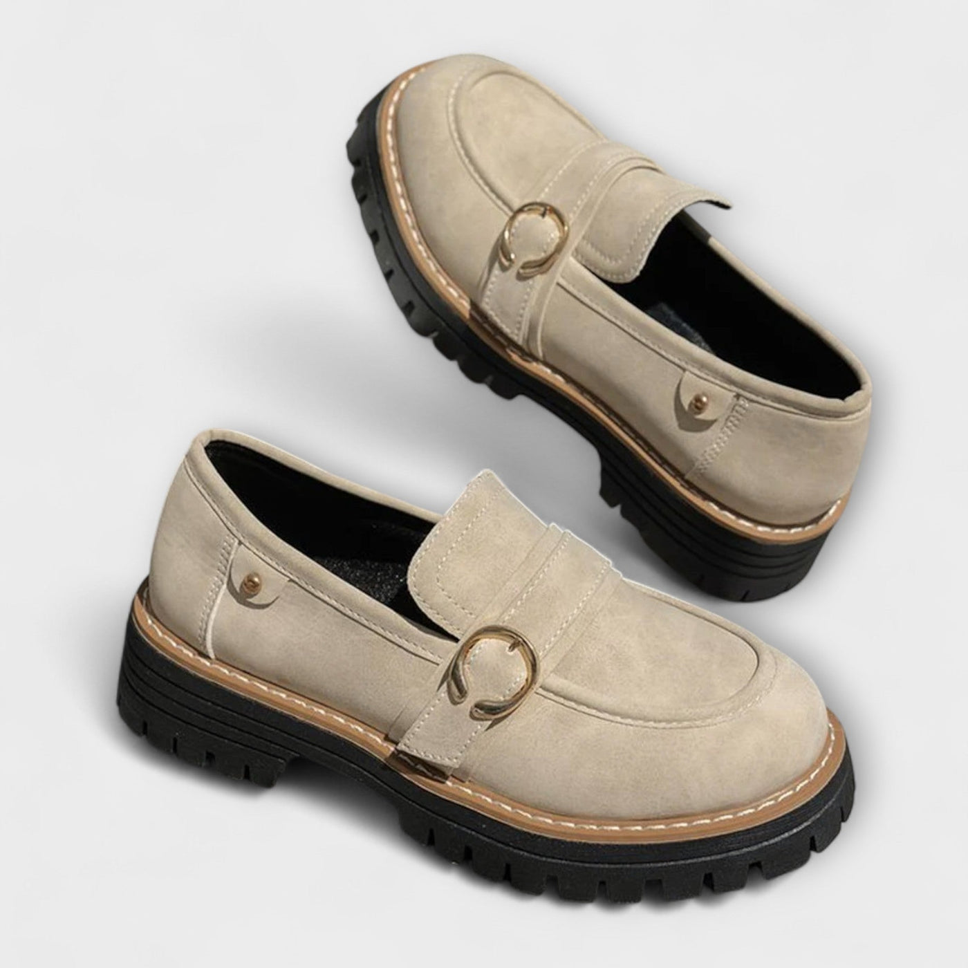 Stylowe casual loafersy z okrągłym noskiem