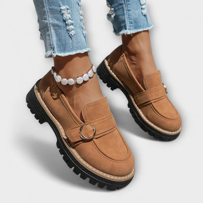 Stylowe casual loafersy z okrągłym noskiem